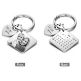 Custom Photo&Date Love You Photo Calendar Keychain