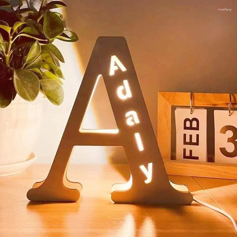 Custom Name Decor Led Night Light Engrave Light Up Letters for Wall Alphabet Letters Light Home Decor Gift