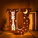 Custom Name Decor Led Night Light Engrave Stars and Moon Light Up Letters for Wall Alphabet Letters Light