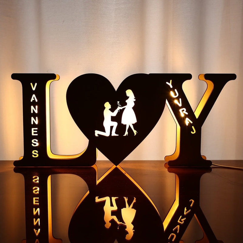 Custom Name LED Letter Night Lights for Bedroom Wall Personalized Decor Engraved Name Gifts for Couples