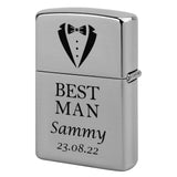 Custom Name&Date Metal Single-Sided Printing Lighter Housing Best Man Personalized Lighter Case Father's Day Gift