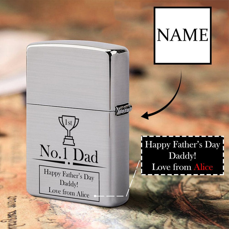 Custom Name Metal Lighter Housing Father's Day Gift