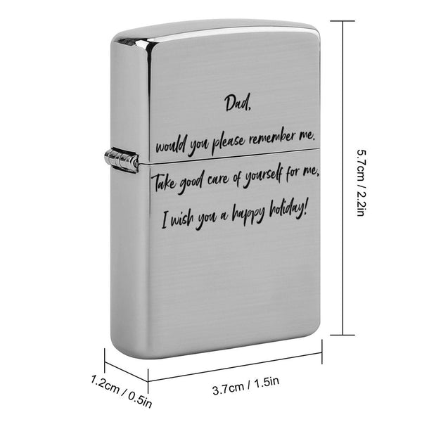 Custom Photo&Text Metal Duplex Printing Lighter Housing Personalized Lighter Case Father's Day Gift