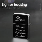 Custom Text Metal Single-Sided Printing Lighter Housing Personalized Lighter Case Father's Day Gift