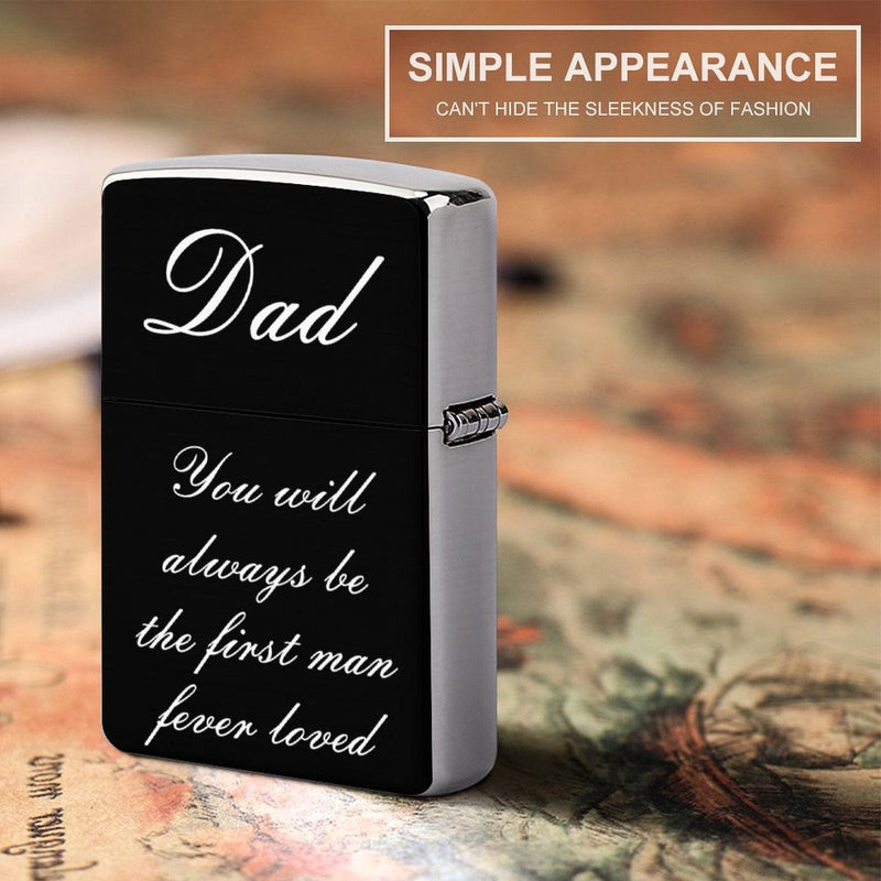 Custom Text Metal Single-Sided Printing Lighter Housing Personalized Lighter Case Father's Day Gift