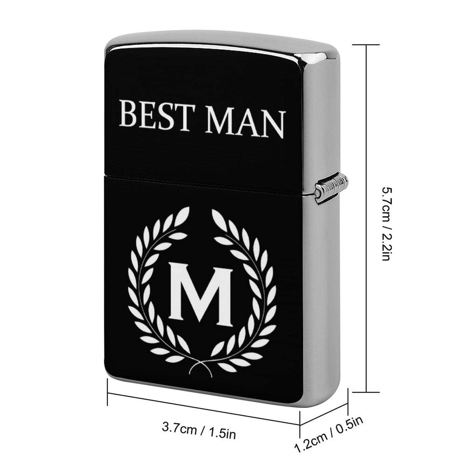 [Free Shipping]Custom Text&amp;Letter Metal Single-Sided Printing Lighter Housing Personalized Lighter Case Father&