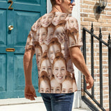 [Best Selling] Customised Face Shirt Design Seamless Men's All Over Print T-shirt for Anniversary Gift