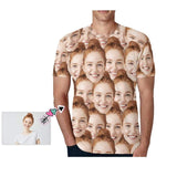 [Best Selling] Customised Face Shirt Design Seamless Men's All Over Print T-shirt for Anniversary Gift