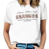 [Upload 3 Photo] Custom Happy Mother's Day Father's Day Family Photo Collage Light Shirts Gift For Mom/Dad/Grandma/Grandpa