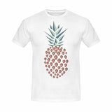 Custom Face Shirts with Pineapple White Men's All Over Print T-shirt with Personalized Pictures for Your Best Dad Gift