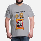 Custom Name Tee with Human Bean Men's All Over Print T-shirt with Personalized Pictures for Father's Day Gift