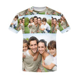 Custom Photo Shirts Happy Family Men's All Over Print T-shirt with Personalized Pictures