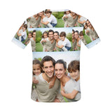 Custom Photo Shirts Happy Family Men's All Over Print T-shirt with Personalized Pictures