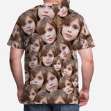 Custom Shirts with Daughter Faces Men's All Over Print T-shirt Personalized Put Your Face on A Tee for Father