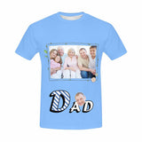 Custom Shirts with Family Photo Men's All Over Print T-shirt with Personalized Pictures for Father's Day