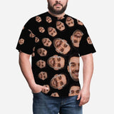 Shirts with Personalized Pictures Custom Face Men's All Over Print T-shirt for Boyfriend