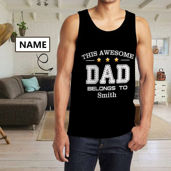 Custom Name Personalized This Awesome Dad Mens All Over Print Tank Top