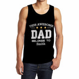 Tank Tops with Custom Name Sleeveless Shirt Personalized This Awesome Dad Men's All Over Print Tank Top