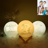 Custom Photo&Text 16 Colors LED 3D Printing Moon Lamp with Stand & Remote/Touch Control and USB Rechargeable