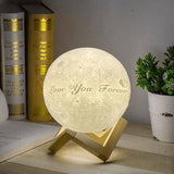 Custom Photo&Text 16 Colors LED 3D Printing Moon Lamp with Stand & Remote/Touch Control and USB Rechargeable