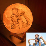 Custom Photo&Text 16 Colors LED 3D Printing Moon Lamp with Stand & Remote/Touch Control and USB Rechargeable