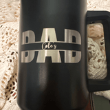 Custom Name 40oz Stainless Steel Travel Tumbler with Handle and Straw Lid Large Capacity Car Cup Father's Day Gifts