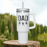 Custom Name Dad 40oz Stainless Steel Travel Tumbler with Handle and Straw Lid Large Capacity Car Cup Father's Day Gifts