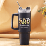 Custom Your Photos 40oz Stainless Steel Travel Tumbler with Handle and Straw Lid Large Capacity Car Cup Father's Day Gifts