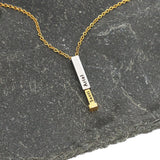 Custom Name Necklace Personalized Retractable Hidden Message Pendants Necklace Father's Day Gift