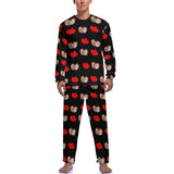 Father's Photo Pajamas Custom Face Dad Love Kids Love Heart Men's Pajamas Personalized Pajama Set Funny Long Sleeve Nightwear