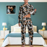 Personalized Men's Pajamas Custom Photo Loungewear Seamless Dad Love Son Pajama Set For Men