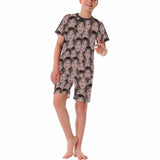 Custom Face Seamless Crew Neck Short Pajama Set Funny T-shirt &Shorts