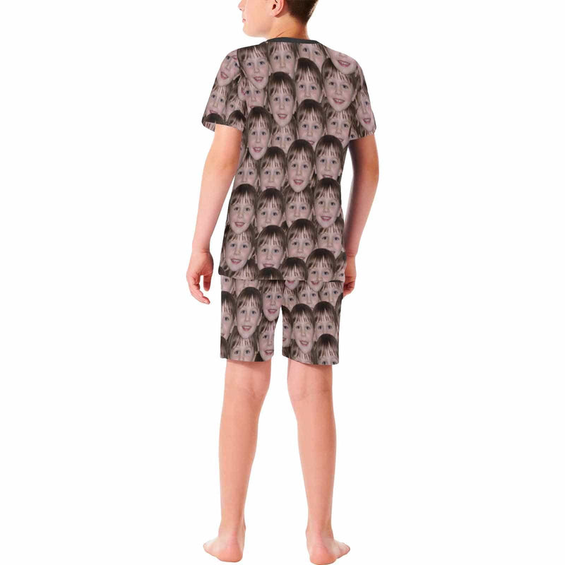 Custom Face Seamless Crew Neck Short Pajama Set Funny T-shirt &Shorts