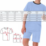 Custom Face Seamless Crew Neck Short Pajama Set Funny T-shirt &Shorts