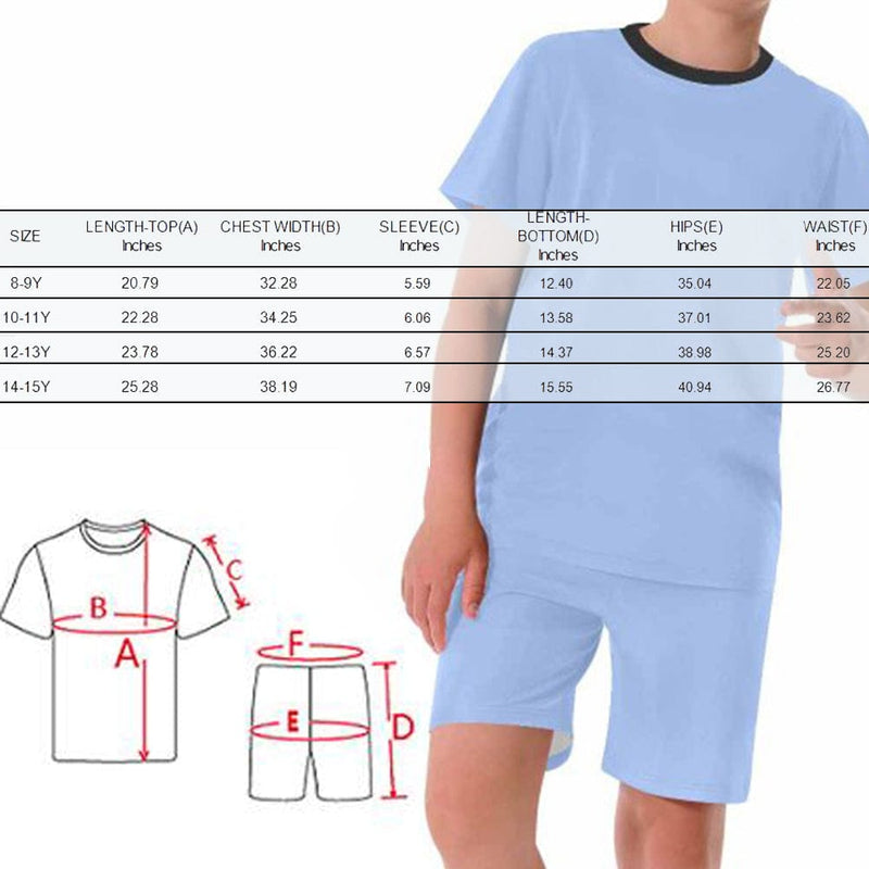 Custom Face Seamless Crew Neck Short Pajama Set Funny T-shirt &Shorts