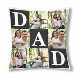 Custom Photo Family Pillow Case Personalized Collage Throw Pillow Cover for Dad