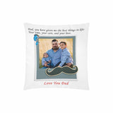 Custom Photo Throw Pillow Cover Bearded Love Family Pillow Case