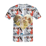 Custom Photo Our Love T-shirt Print Your Own Personalized Men's All Over Print T-shirt for Him