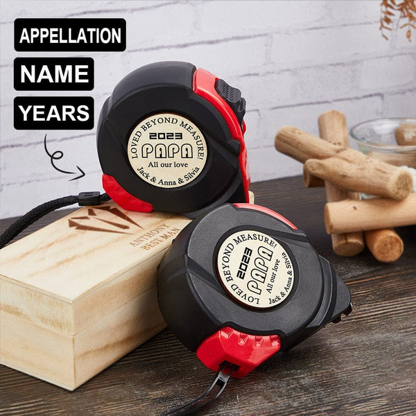 Custom Appellation&Name Tape Measure 24.6 ft Father's Day Gift Personalized Gifts for Dad Grandpa All Our Love