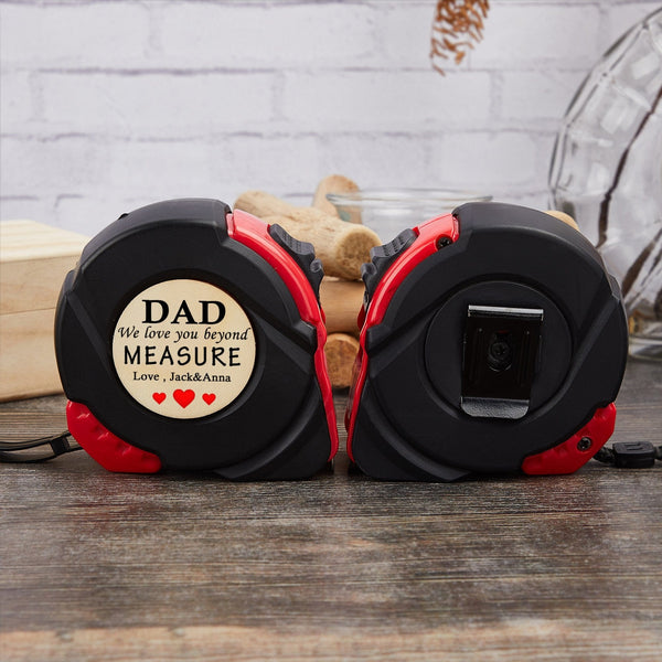 Custom Appellation&Name Tape Measure 24.6 ft Father's Day Gift Personalized Gifts for Dad Grandpa Love Heart