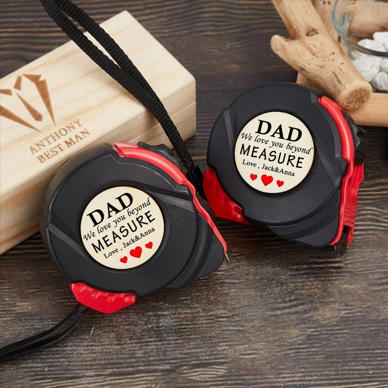 Custom Appellation&Name Tape Measure 24.6 ft Father's Day Gift Personalized Gifts for Dad Grandpa Love Heart