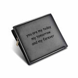 Father's Day Gifts | Personalized Photo&Name Wallet Dad Hold Up Baby Engraved Bifold Men's Leather Wallet Personalized Photo Wallet For Dad-Put Your Photo On Wallet