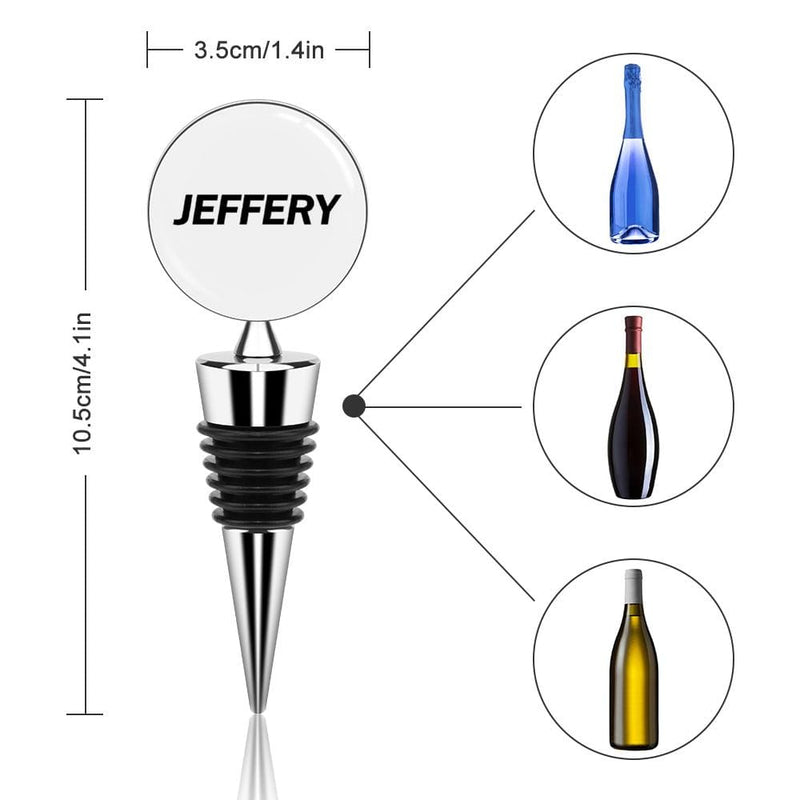 Custom Name Zinc Alloy Wine Bottle Stoppers