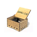 Custom Name Simple Design Flower Wooden Music Box Put Your Name or Text on Music Box