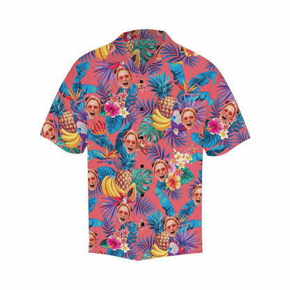 Custom Face Tropical Fruit Hawaiian Shirt Personalized Beachwear