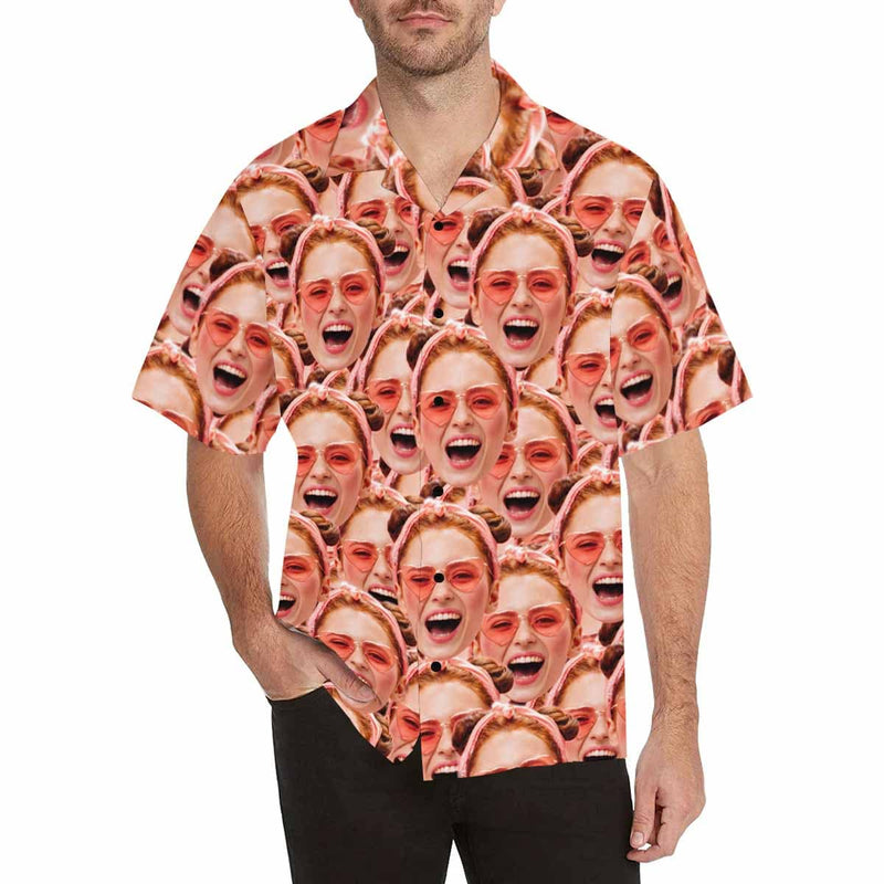 Custom Seamless Face Hawaiian Shirt Personalized Beachwear