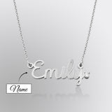 Custom Text Necklace Personalized Silver Name Necklace Jewelry Design