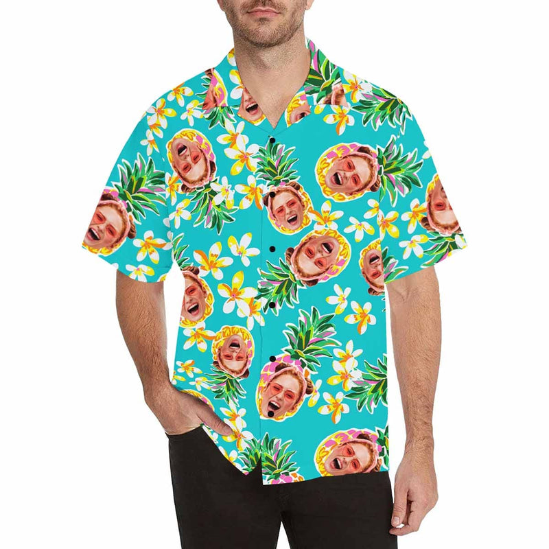 Custom Face Pineapple Hawaiian Shirt Personalized Beachwear