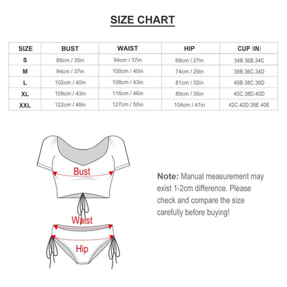 Custom Seamless Face V-Neck Halter Bikini Personalized Two Piece Swimwear Beach Pool Outfit