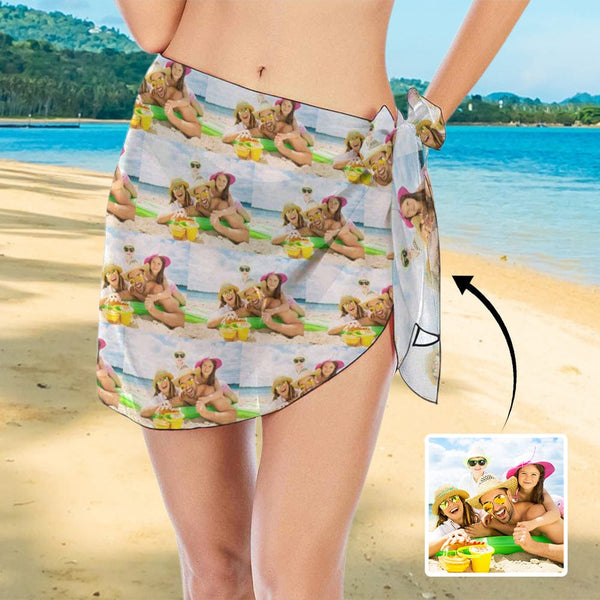 Custom Photo Bikini Coverup Personalized Sarongs Beach Wrap